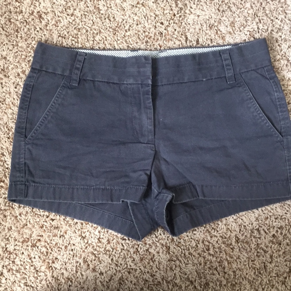 J Crew Navy/Charcoal Chino Shorts